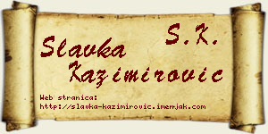 Slavka Kazimirović vizit kartica